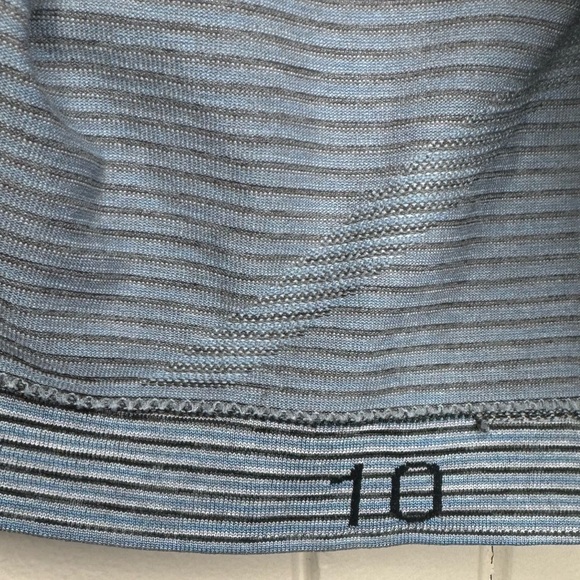 Lululemon Swiftly Tech 2.0 race length in blue/black/gray stripes - Picture 4 of 10